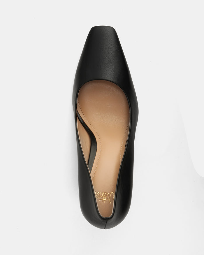 Shilo Black Leather High Heel Pumps