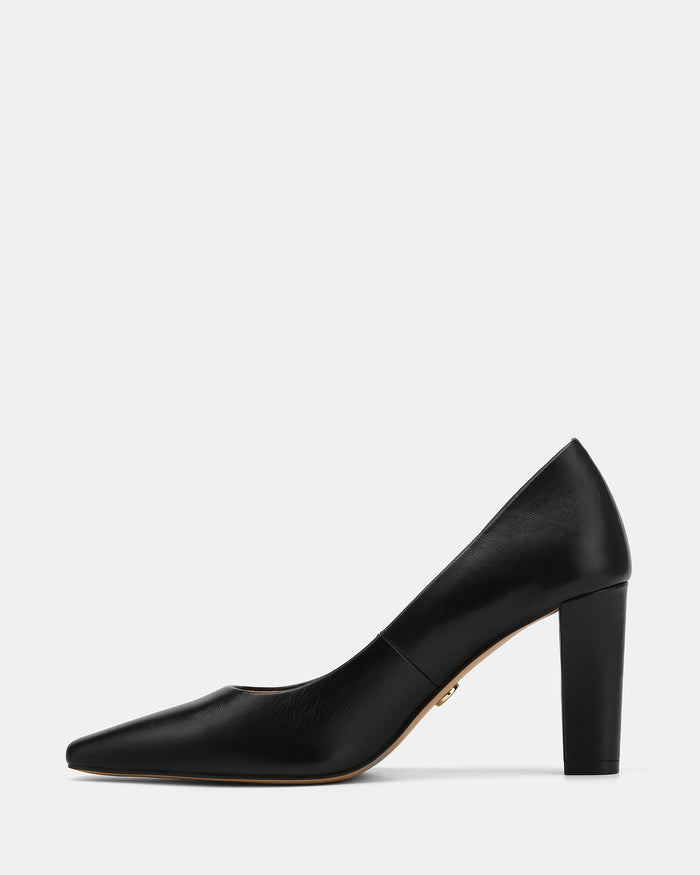 Shilo Black Leather High Heel Pumps