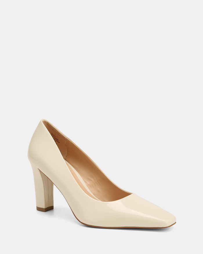 Shilo Vintage Ivory Patent Leather High Heel Pumps