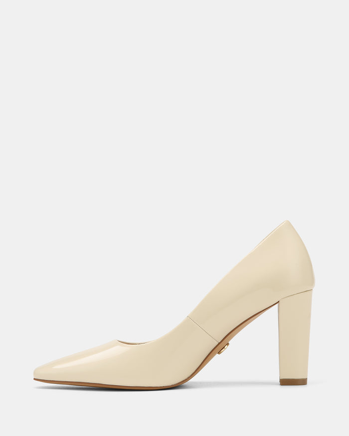 Shilo Vintage Ivory Patent Leather High Heel Pumps
