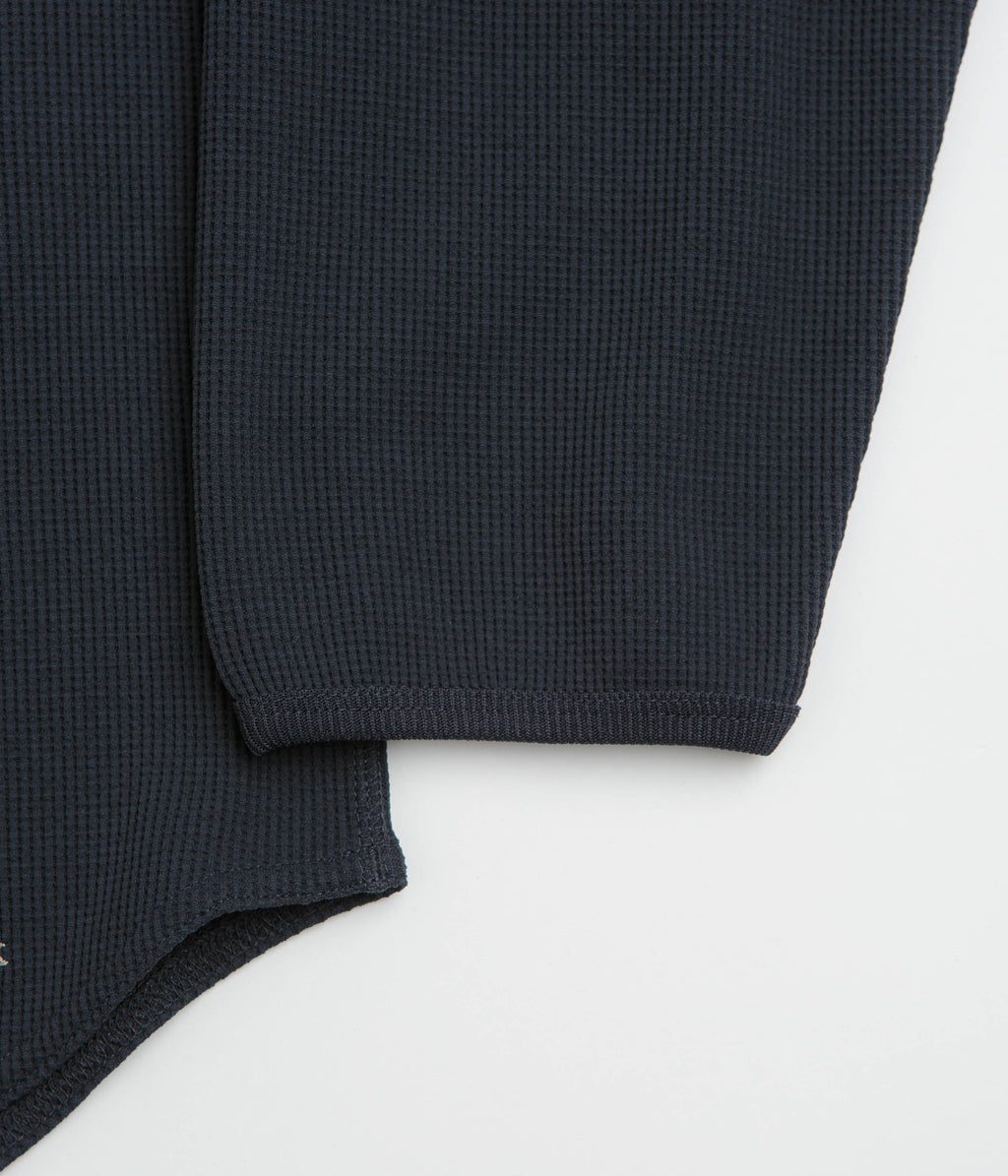 Snow Peak Dry Waffle Long Sleeve T-Shirt - Dark Navy