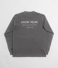 Snow Peak Garment Dyed Long Sleeve T-Shirt - Charcoal