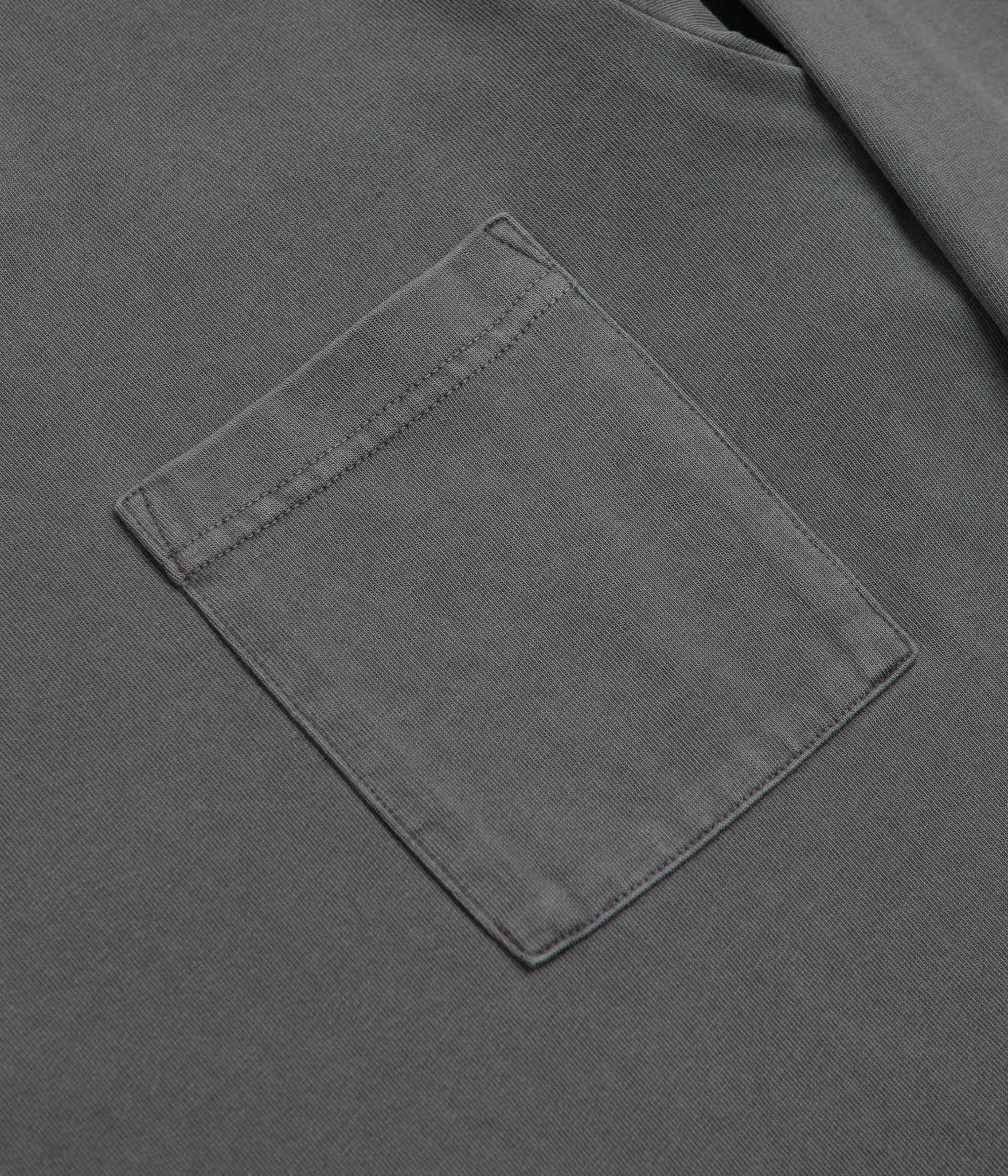 Snow Peak Garment Dyed Long Sleeve T-Shirt - Charcoal