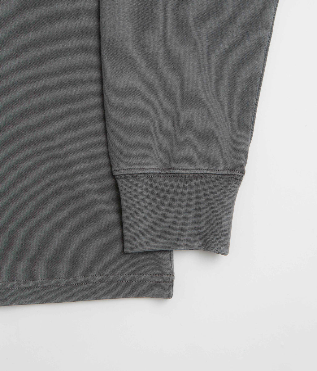 Snow Peak Garment Dyed Long Sleeve T-Shirt - Charcoal