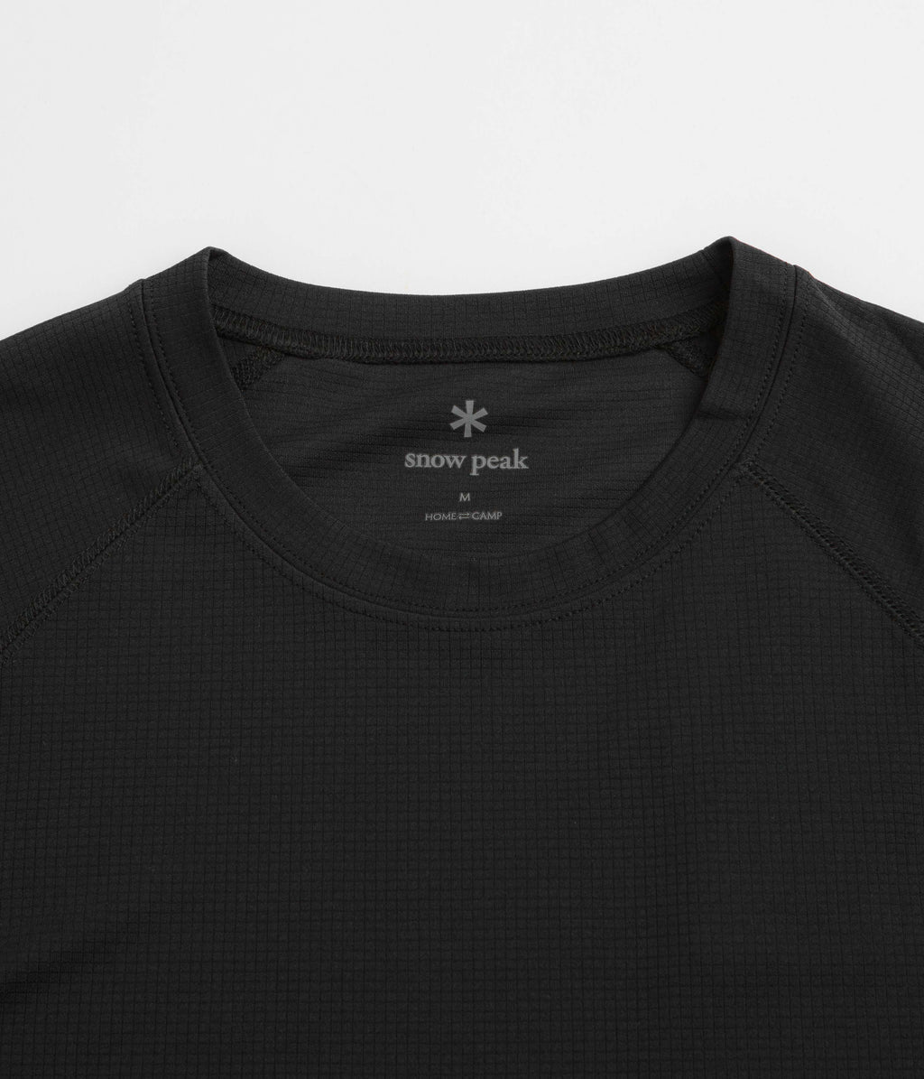 Snow Peak Polartec Power Dry T-Shirt - Black