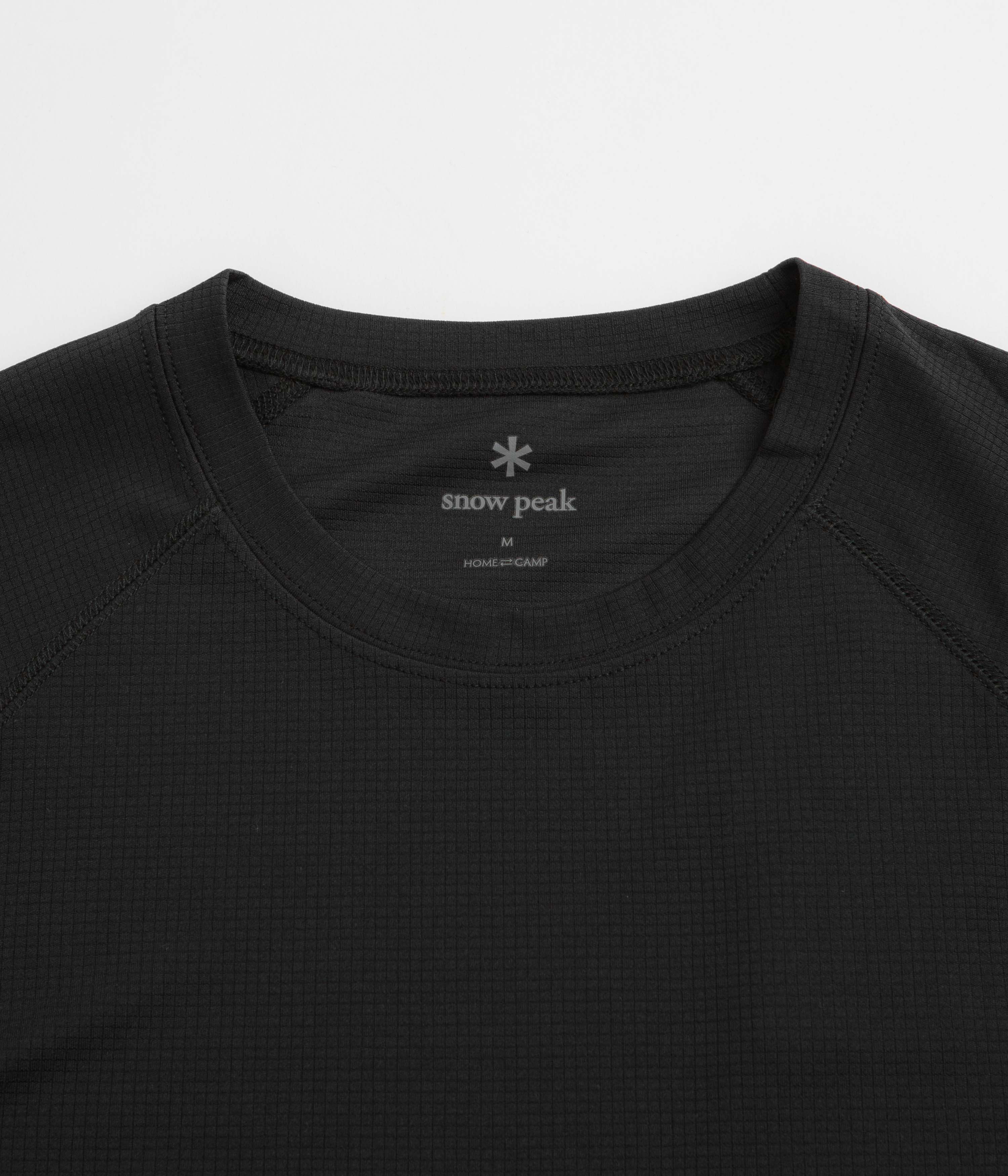 Snow Peak Polartec Power Dry T-Shirt - Black