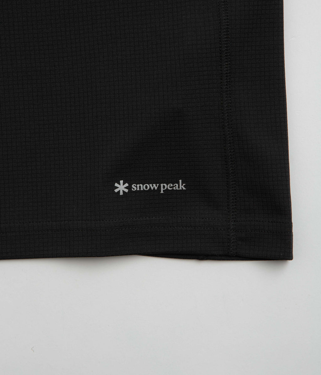 Snow Peak Polartec Power Dry T-Shirt - Black