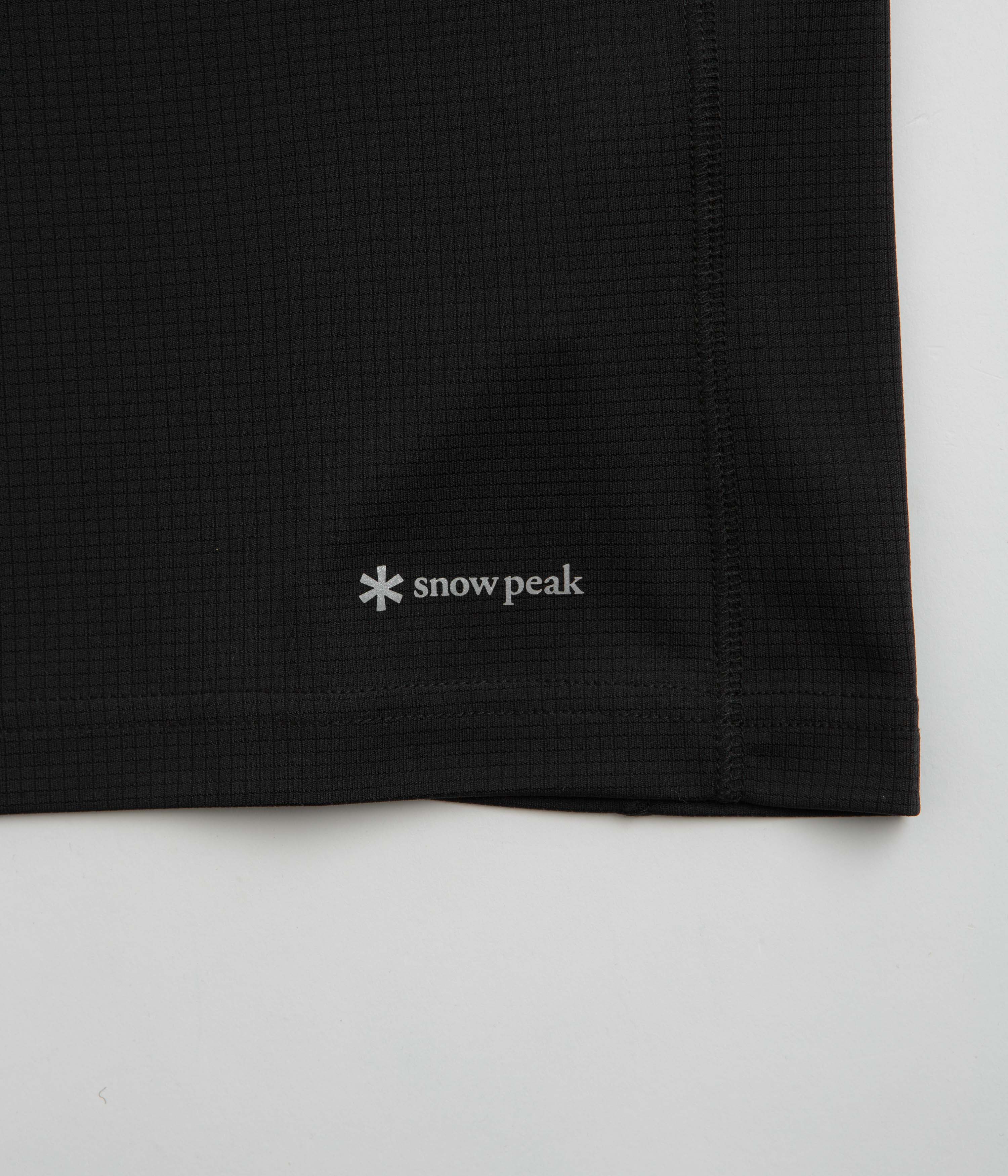 Snow Peak Polartec Power Dry T-Shirt - Black