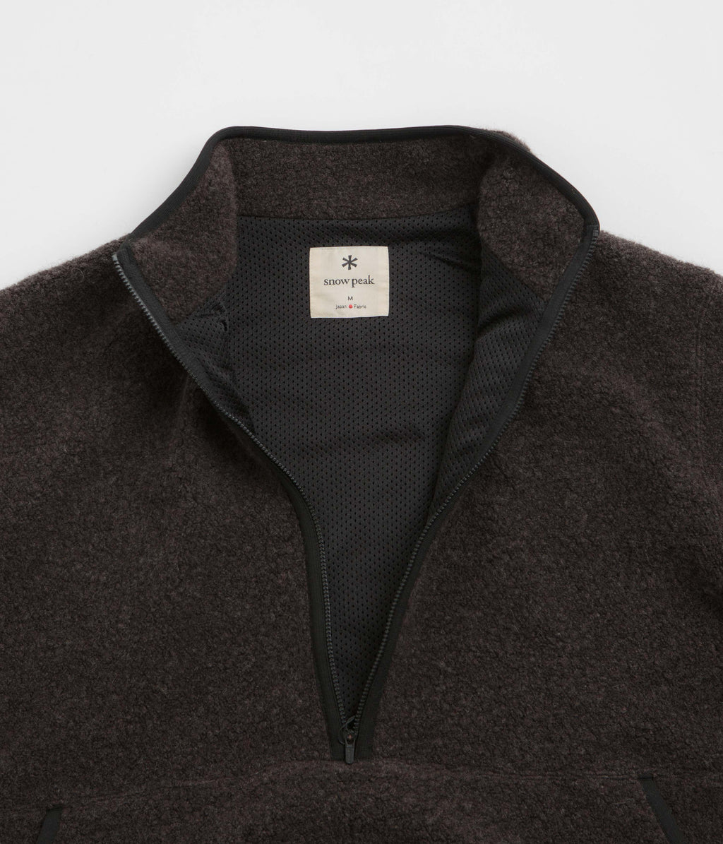 Snow Peak Recycled Wool Boa Sweatshirt - Dark Brown