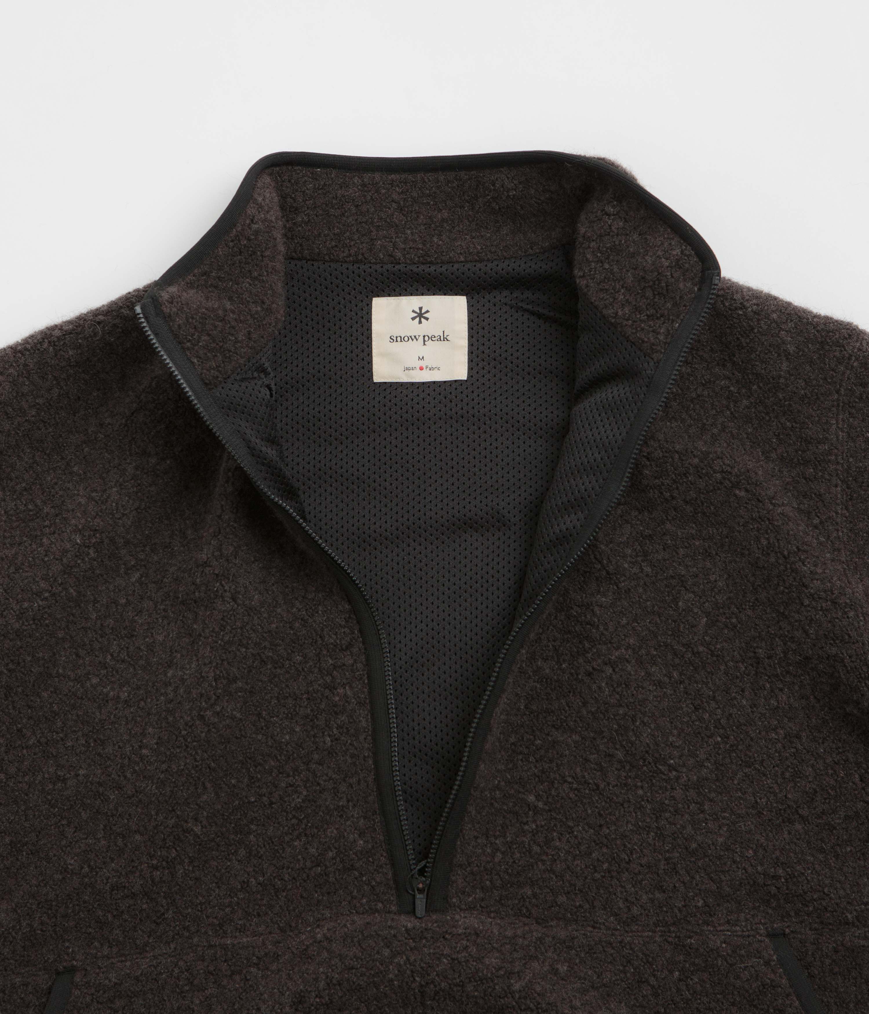 Snow Peak Recycled Wool Boa Sweatshirt - Dark Brown