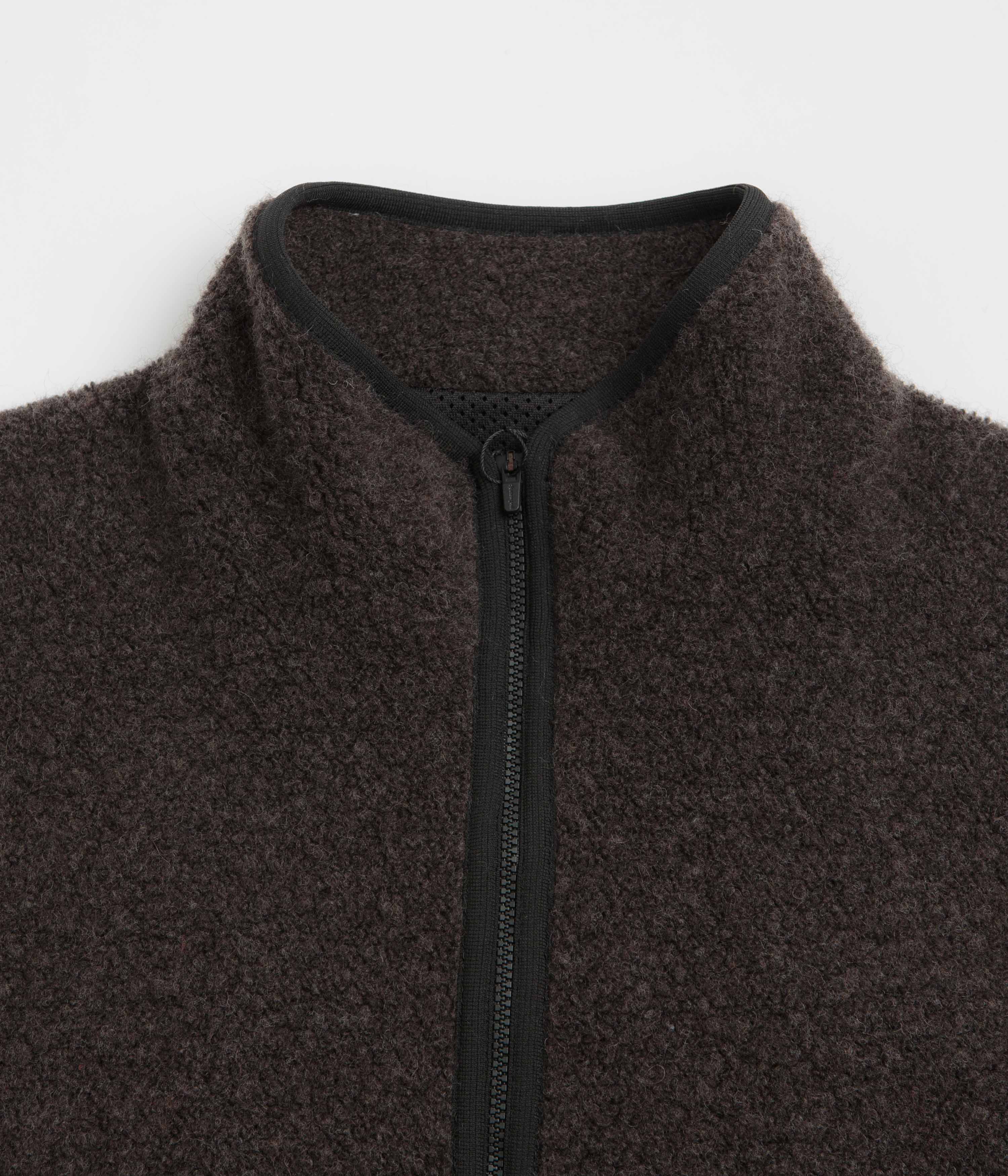Snow Peak Recycled Wool Boa Sweatshirt - Dark Brown