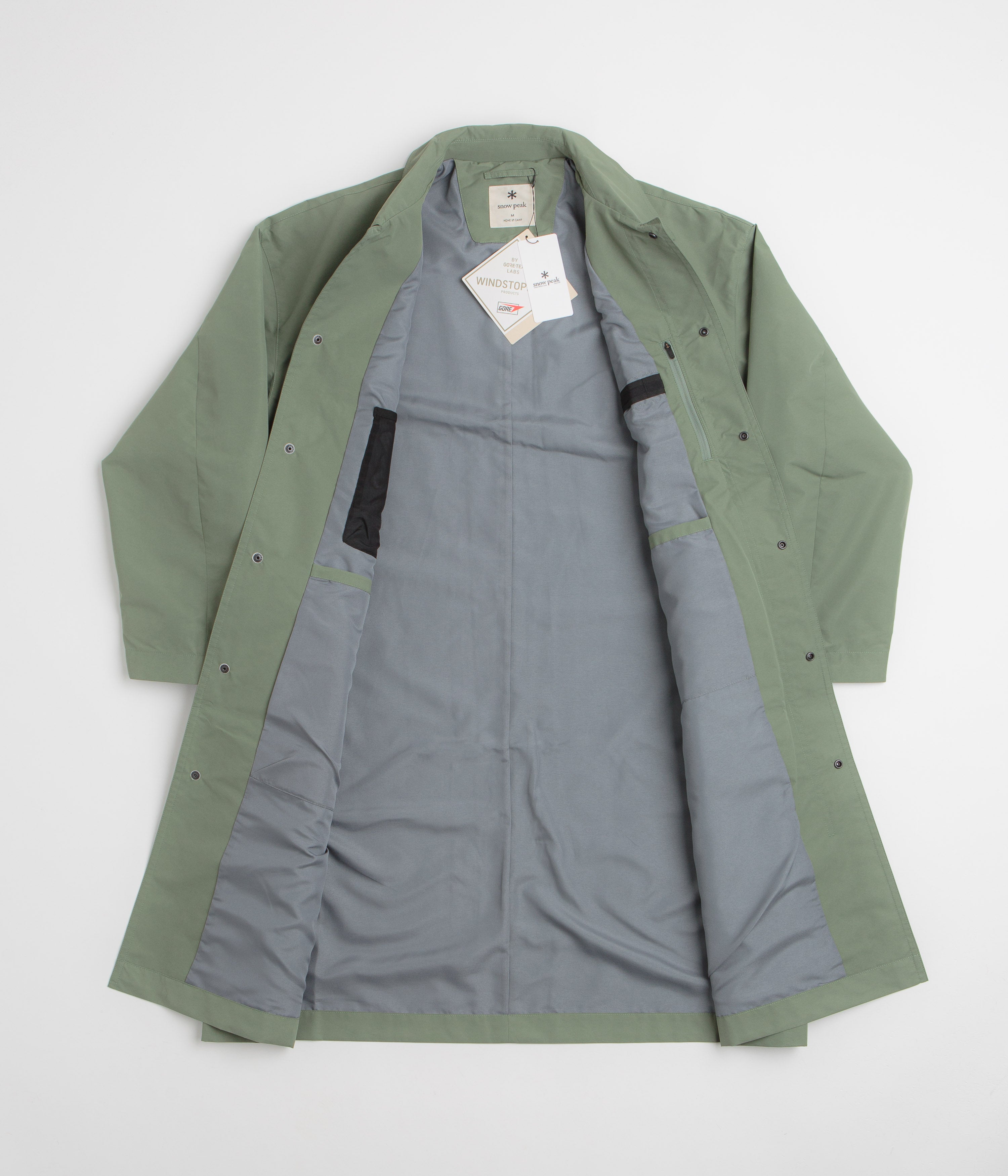 Snow Peak Windstopper Collar Coat - Foliage