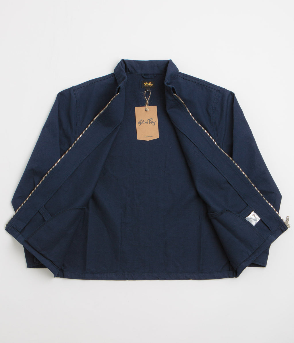 Stan Ray Zip Shirt - Navy Bedford
