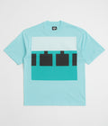 The Trilogy Tapes Block T-Shirt - Blue / Blue