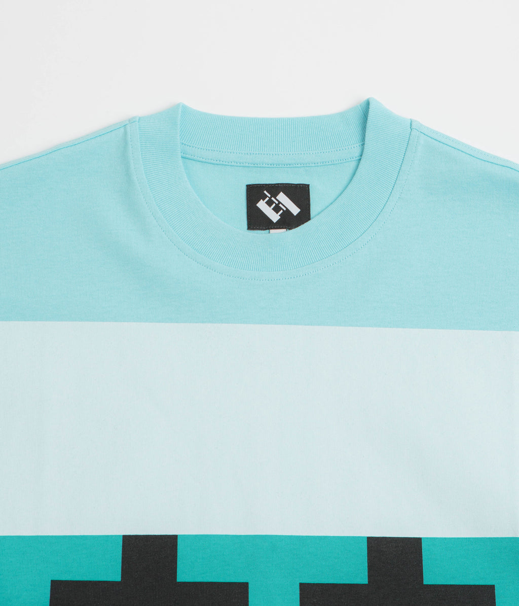 The Trilogy Tapes Block T-Shirt - Blue / Blue