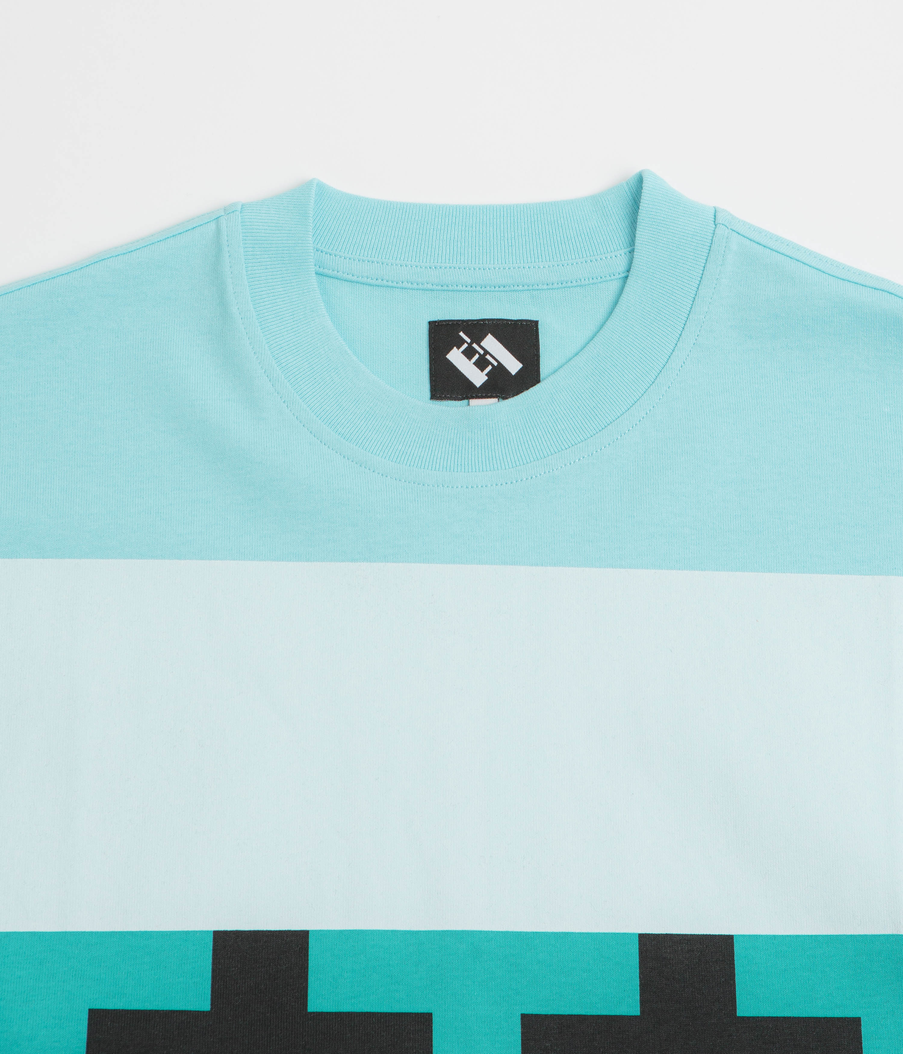 The Trilogy Tapes Block T-Shirt - Blue / Blue