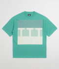 The Trilogy Tapes Glow in the Dark Block T-Shirt - Aqua