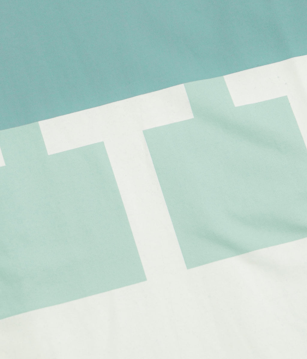 The Trilogy Tapes Glow in the Dark Block T-Shirt - Aqua