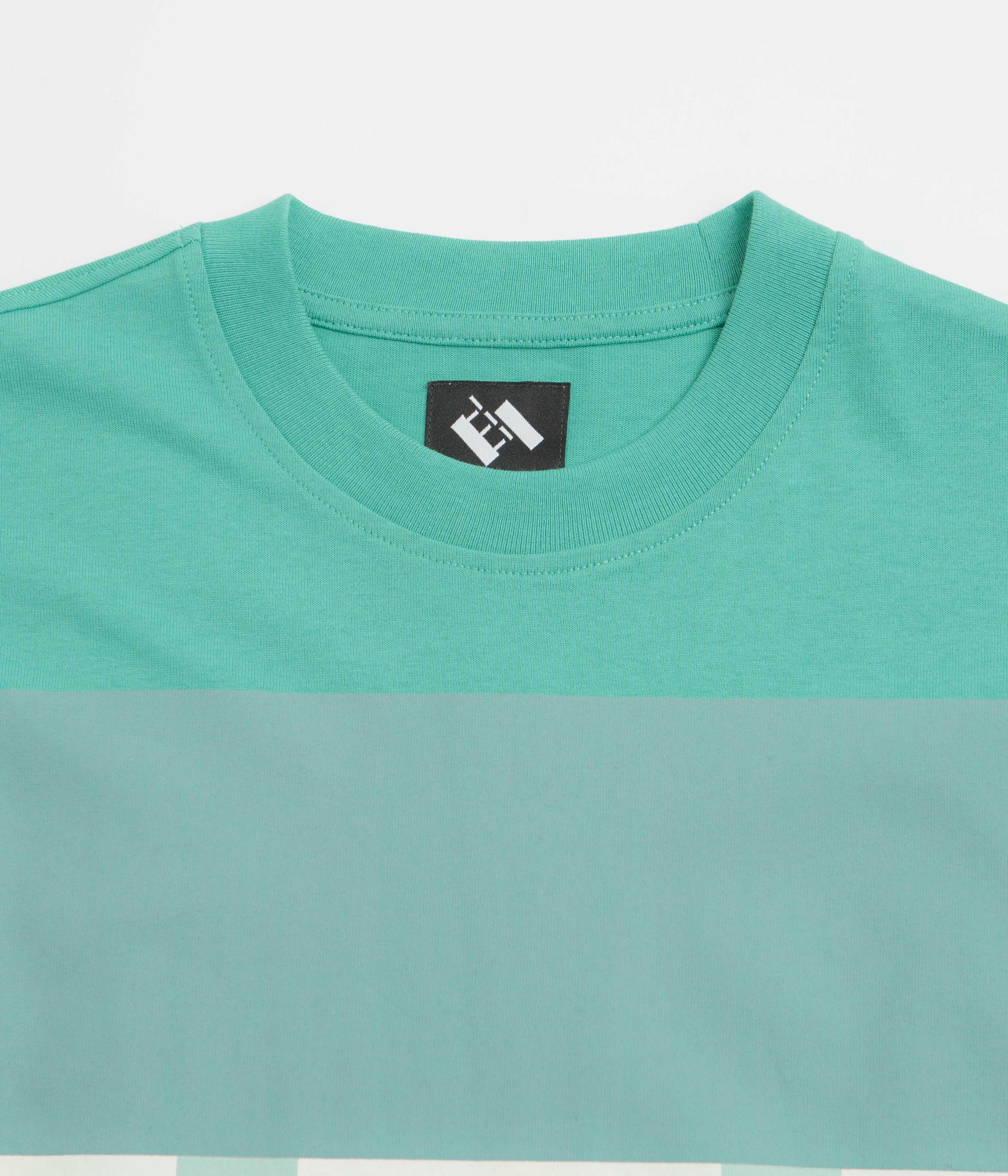 The Trilogy Tapes Glow in the Dark Block T-Shirt - Aqua