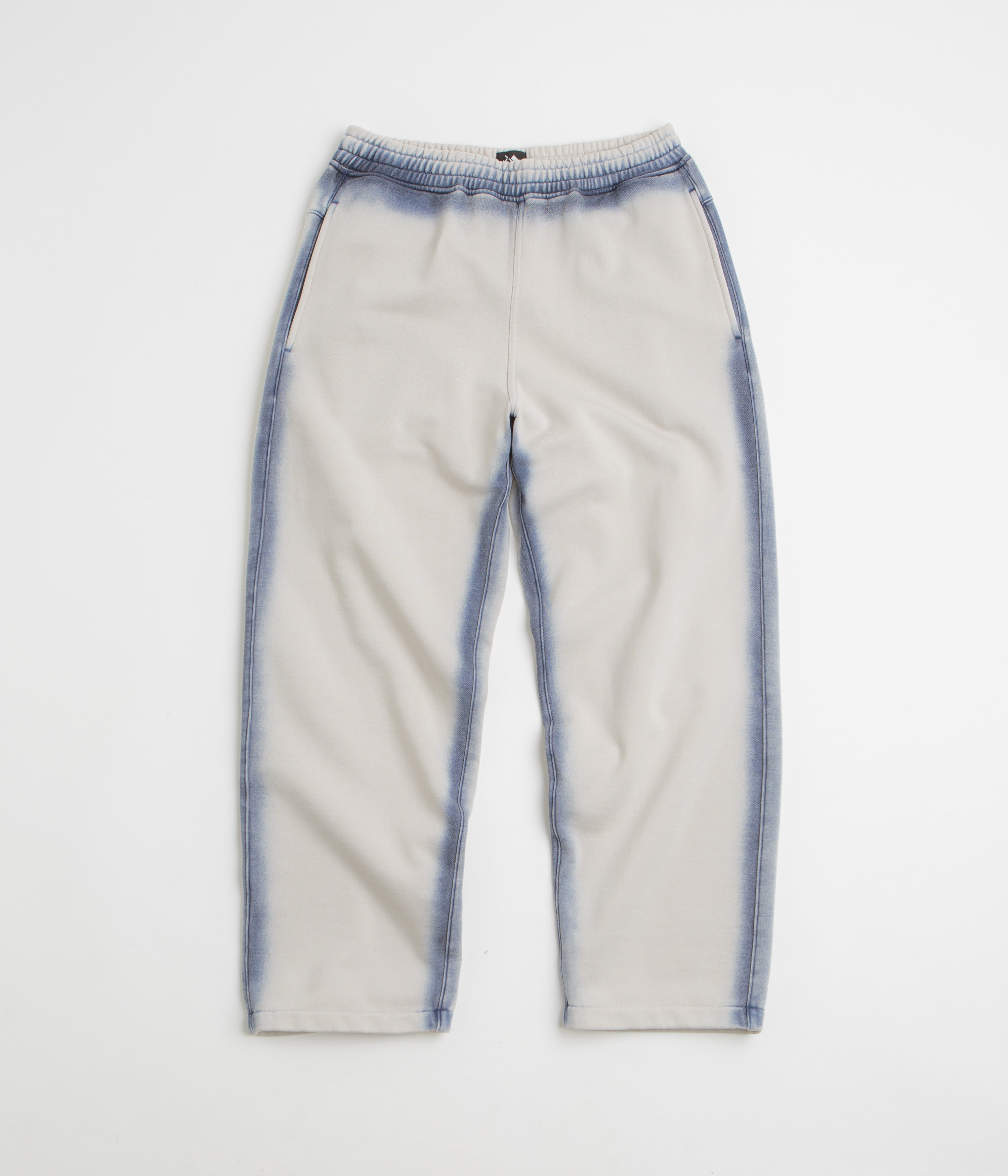 The Trilogy Tapes Overdye Open Hem Sweatpants - Grey / Blue