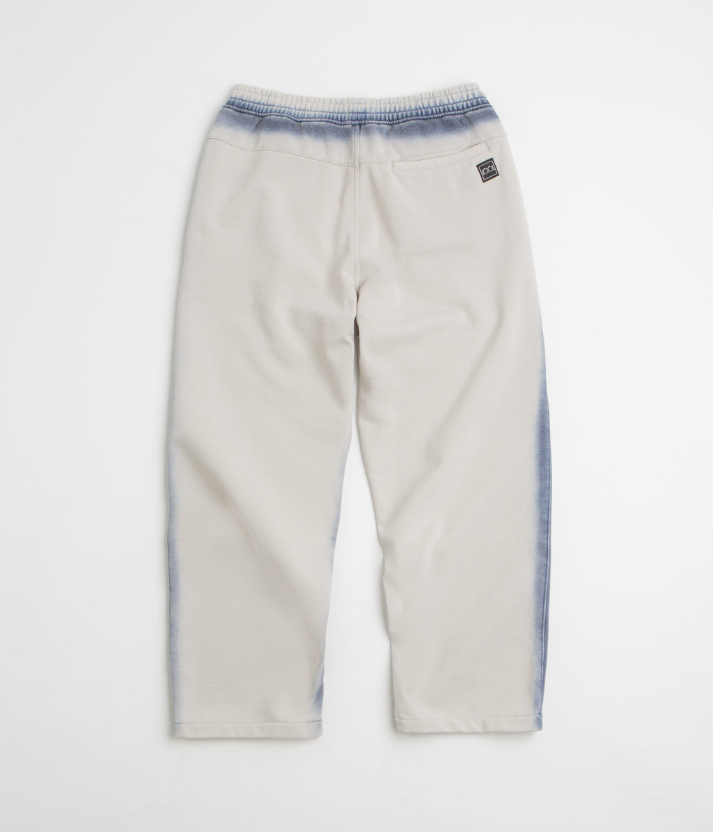 The Trilogy Tapes Overdye Open Hem Sweatpants - Grey / Blue
