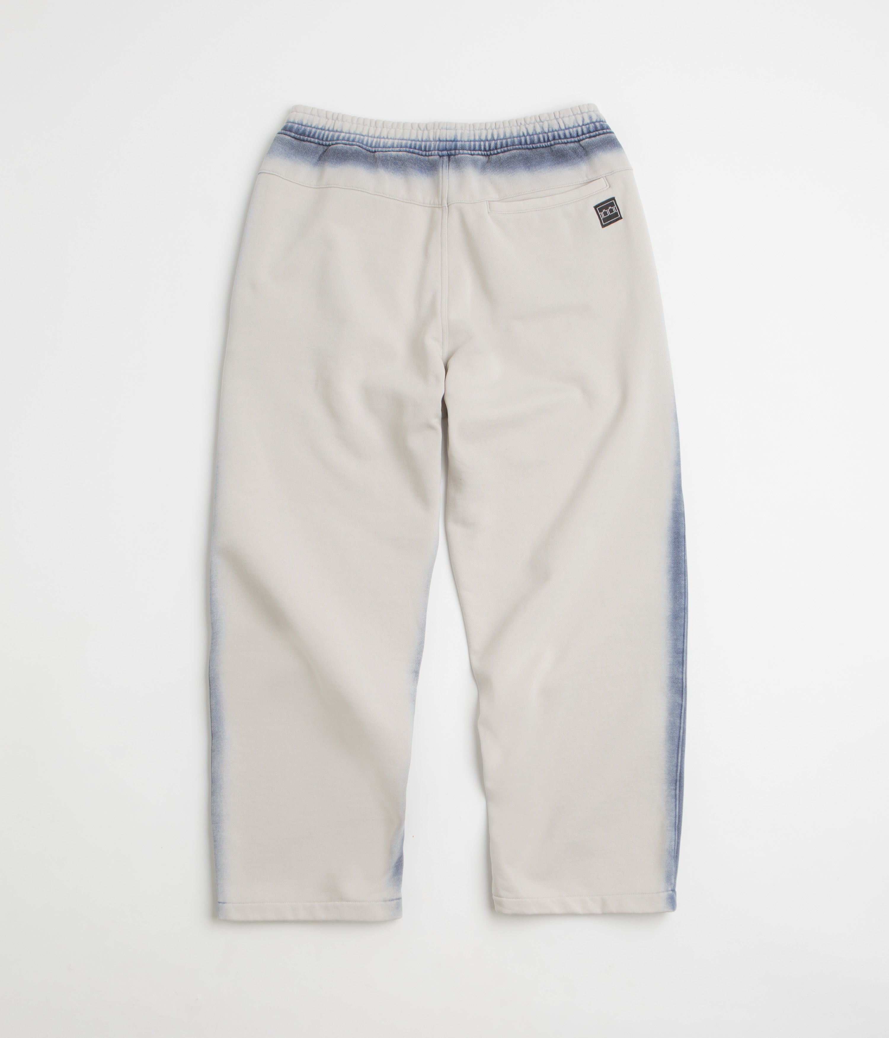 The Trilogy Tapes Overdye Open Hem Sweatpants - Grey / Blue