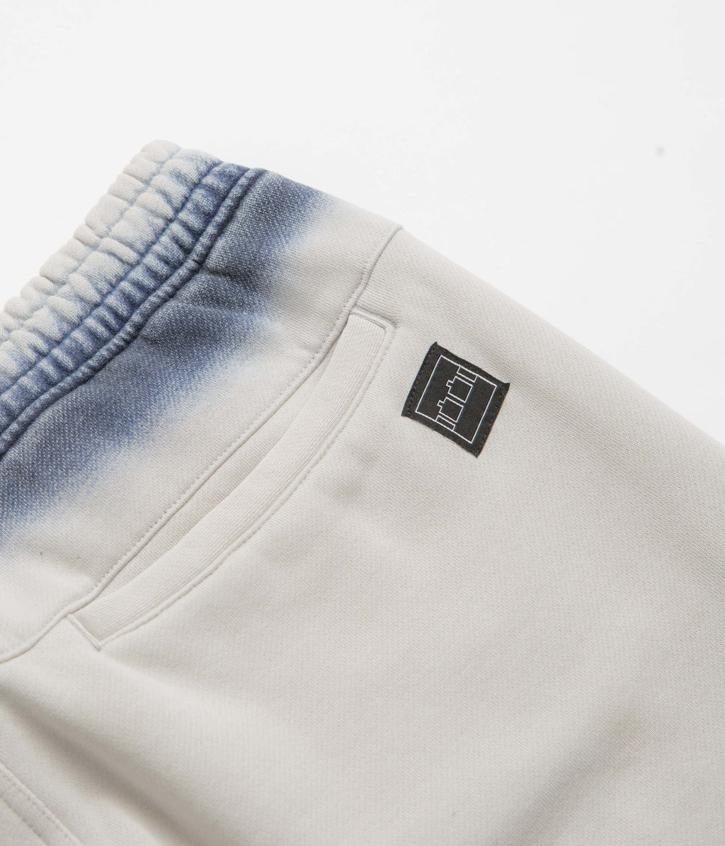 The Trilogy Tapes Overdye Open Hem Sweatpants - Grey / Blue