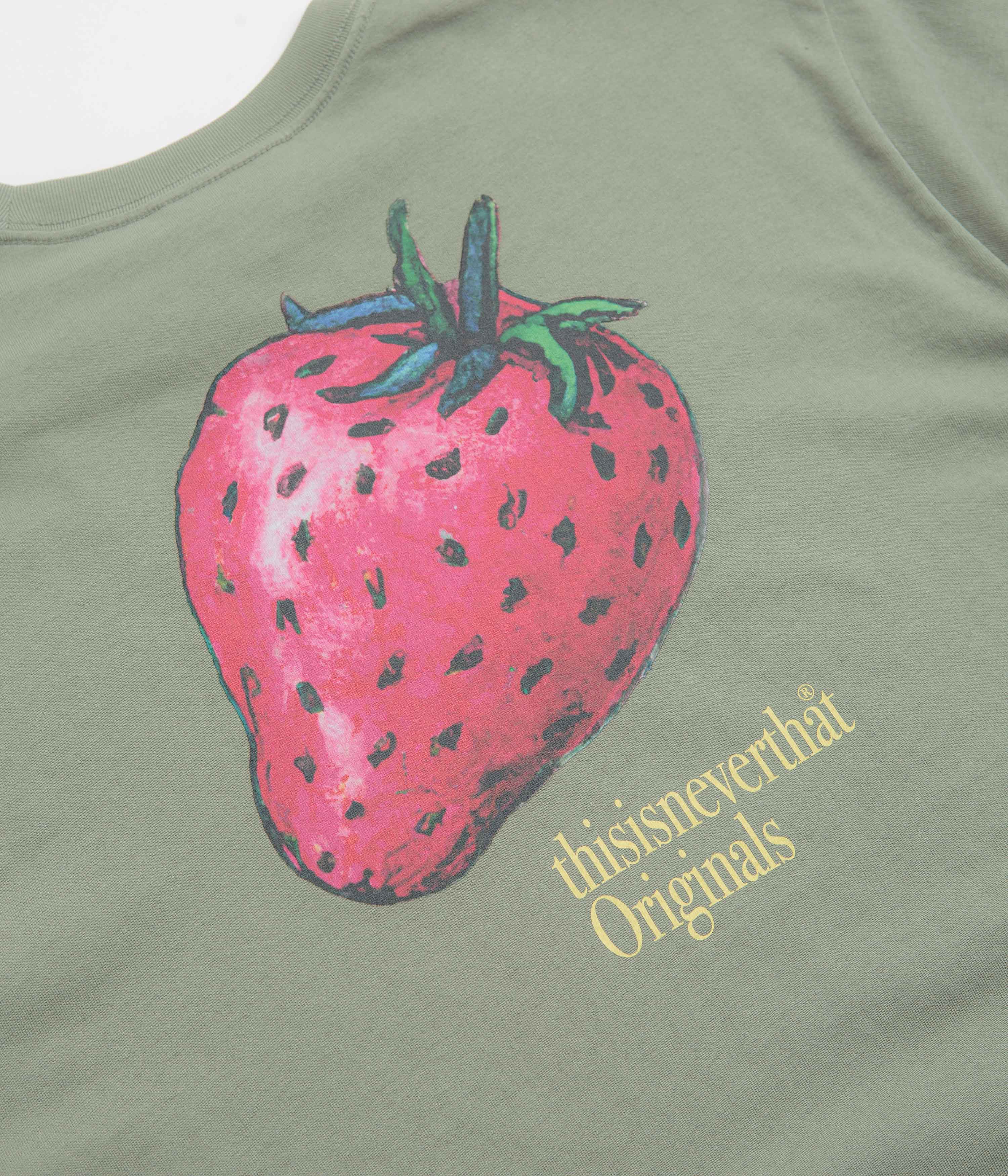 thisisneverthat Strawberry T-Shirt - Light Olive
