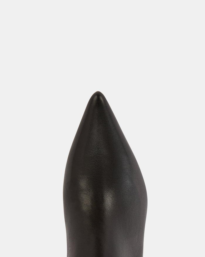 Tyra Black Leather Knee High Boot