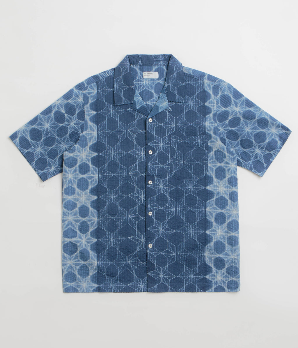 Universal Works Road Short Sleeve Shirt - Indigo