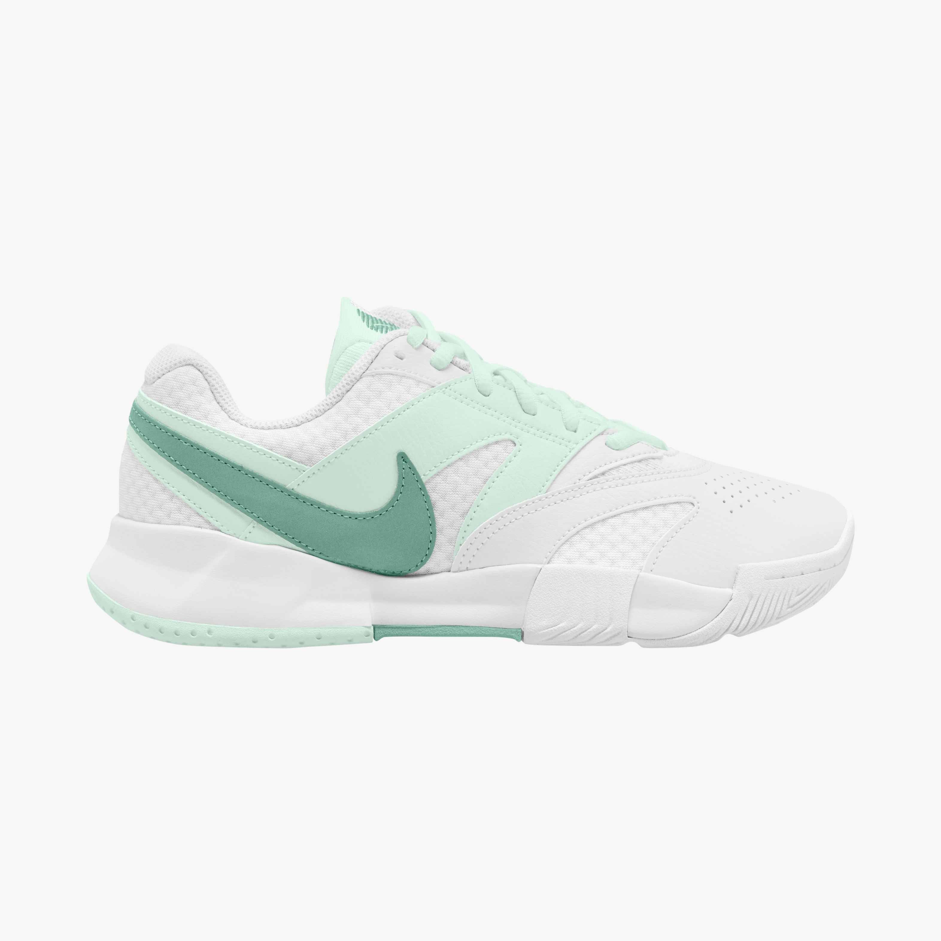 Nike Women's Court Lite 4 Women's Tennis Shoes in White/Steam-Barely Green