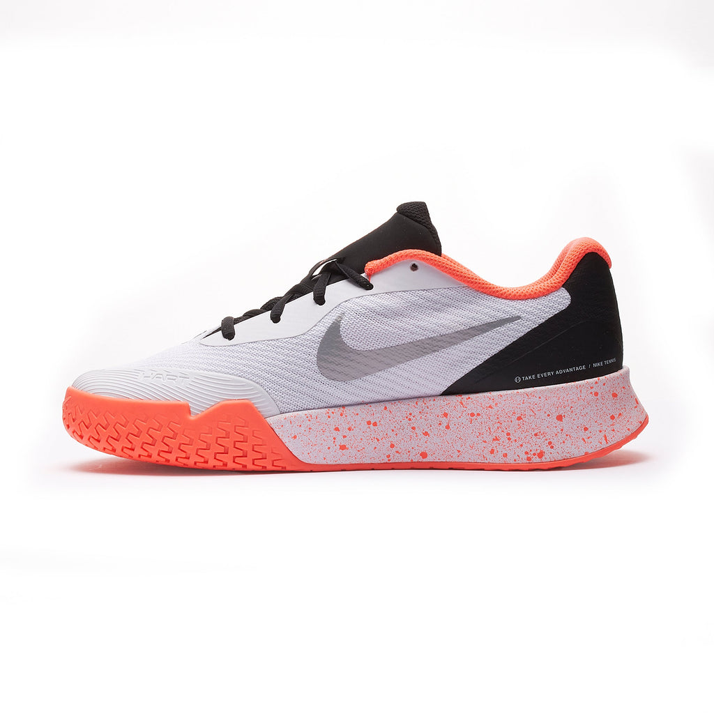 Nike Women's Vapor Lite 3 Hard Court Tennis Shoes in White/Hot Lava-Wolf Grey