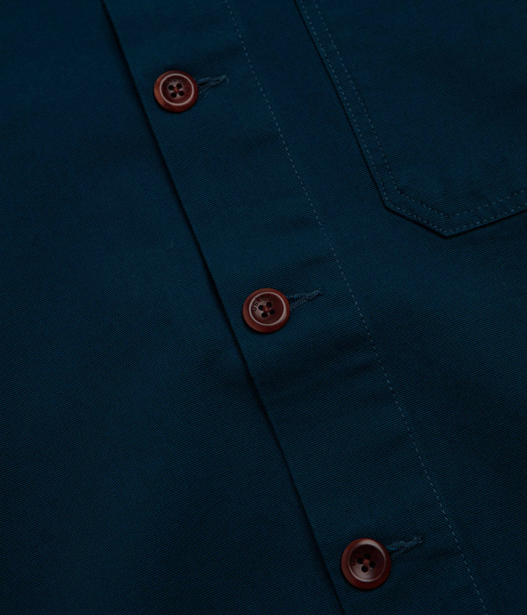 Uskees 3001 Buttoned Overshirt - Maya Blue