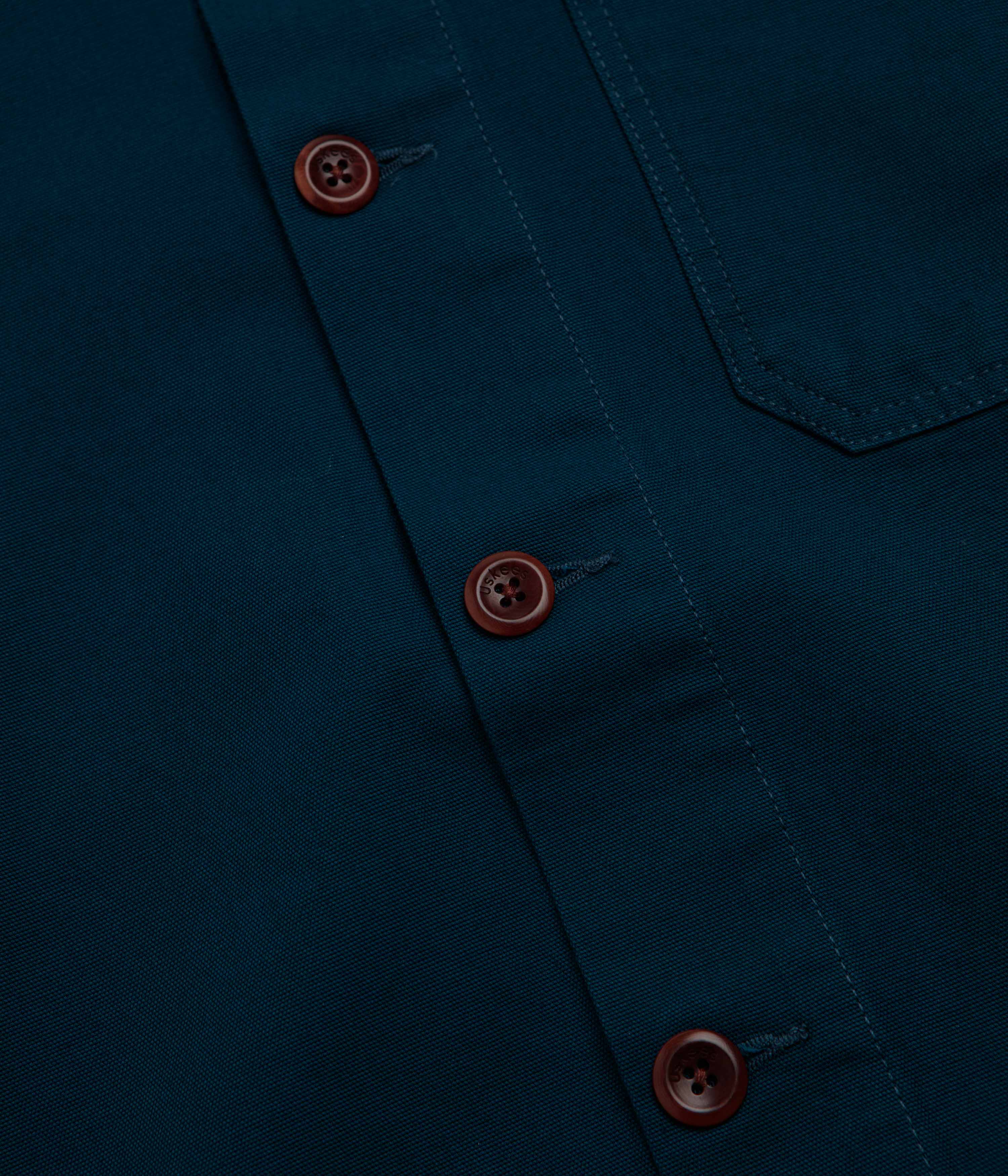 Uskees 3001 Buttoned Overshirt - Maya Blue