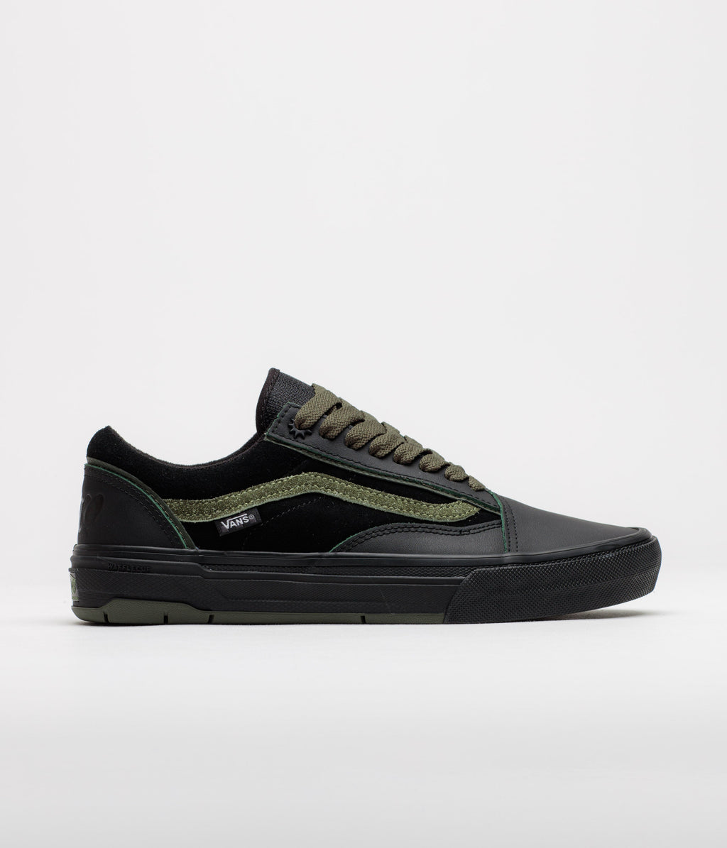 Vans Skate Old Skool Wafflecup Shoes - Willow Green / Black