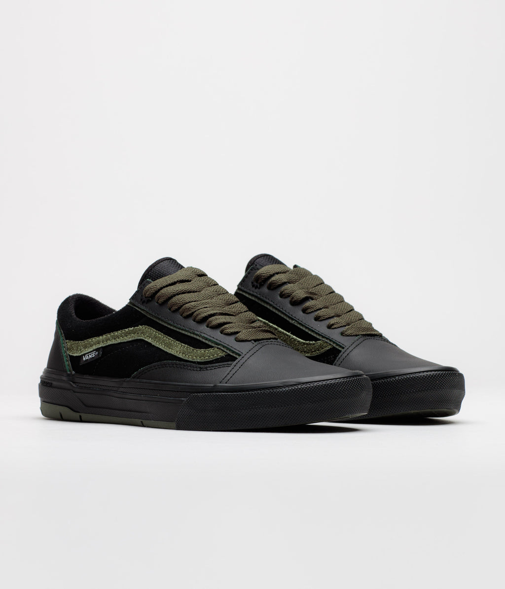 Vans Skate Old Skool Wafflecup Shoes - Willow Green / Black