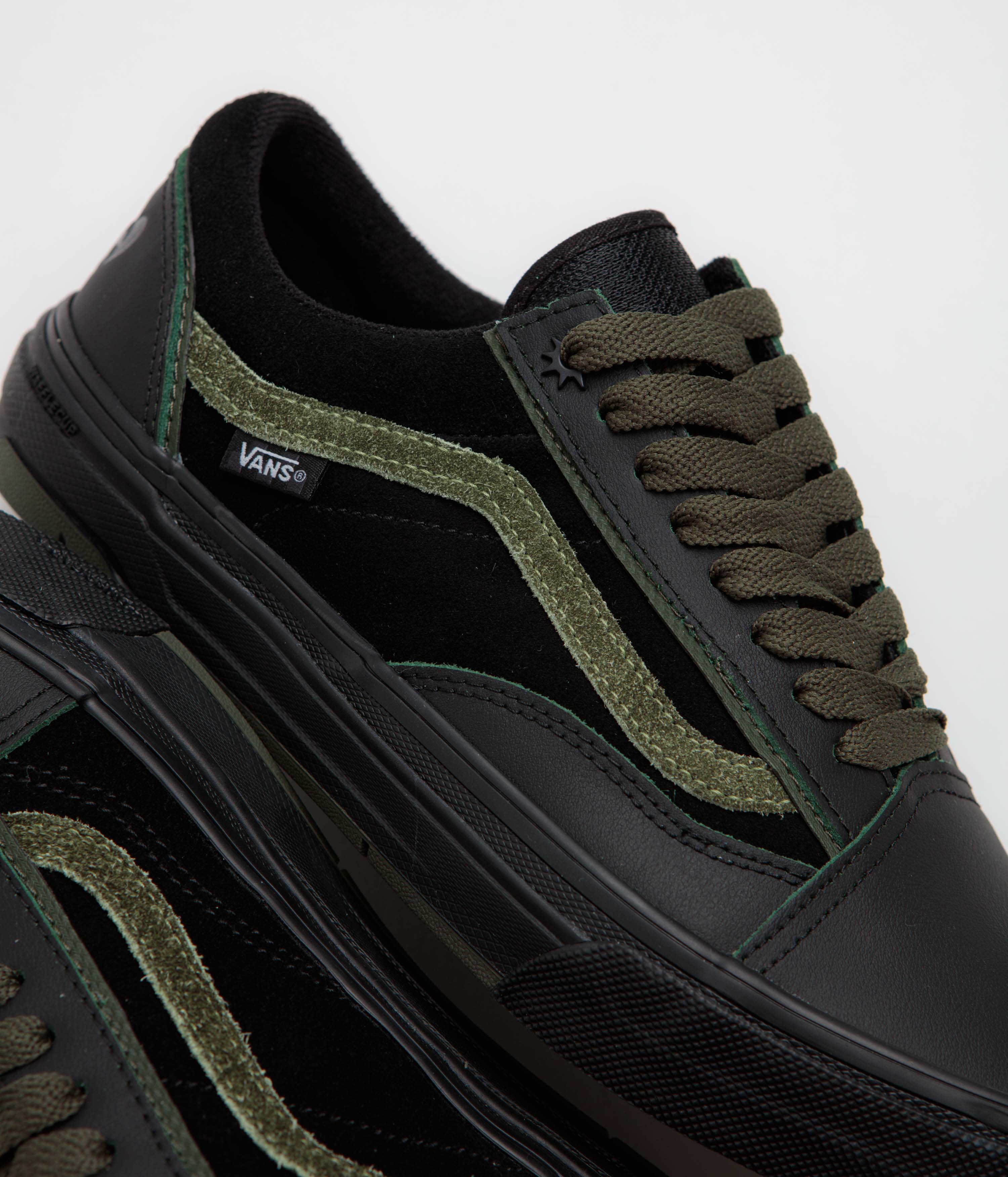 Vans Skate Old Skool Wafflecup Shoes - Willow Green / Black