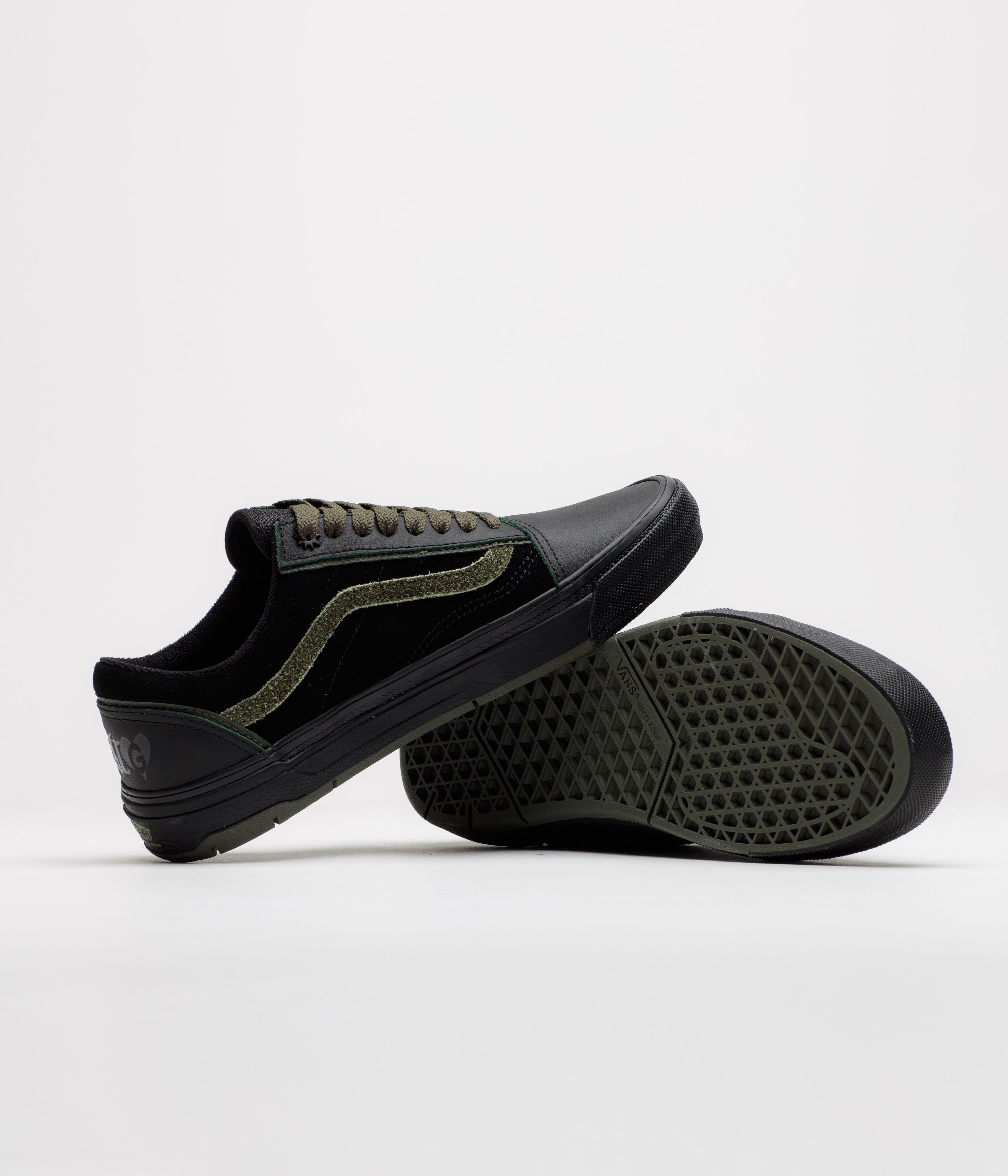 Vans Skate Old Skool Wafflecup Shoes - Willow Green / Black