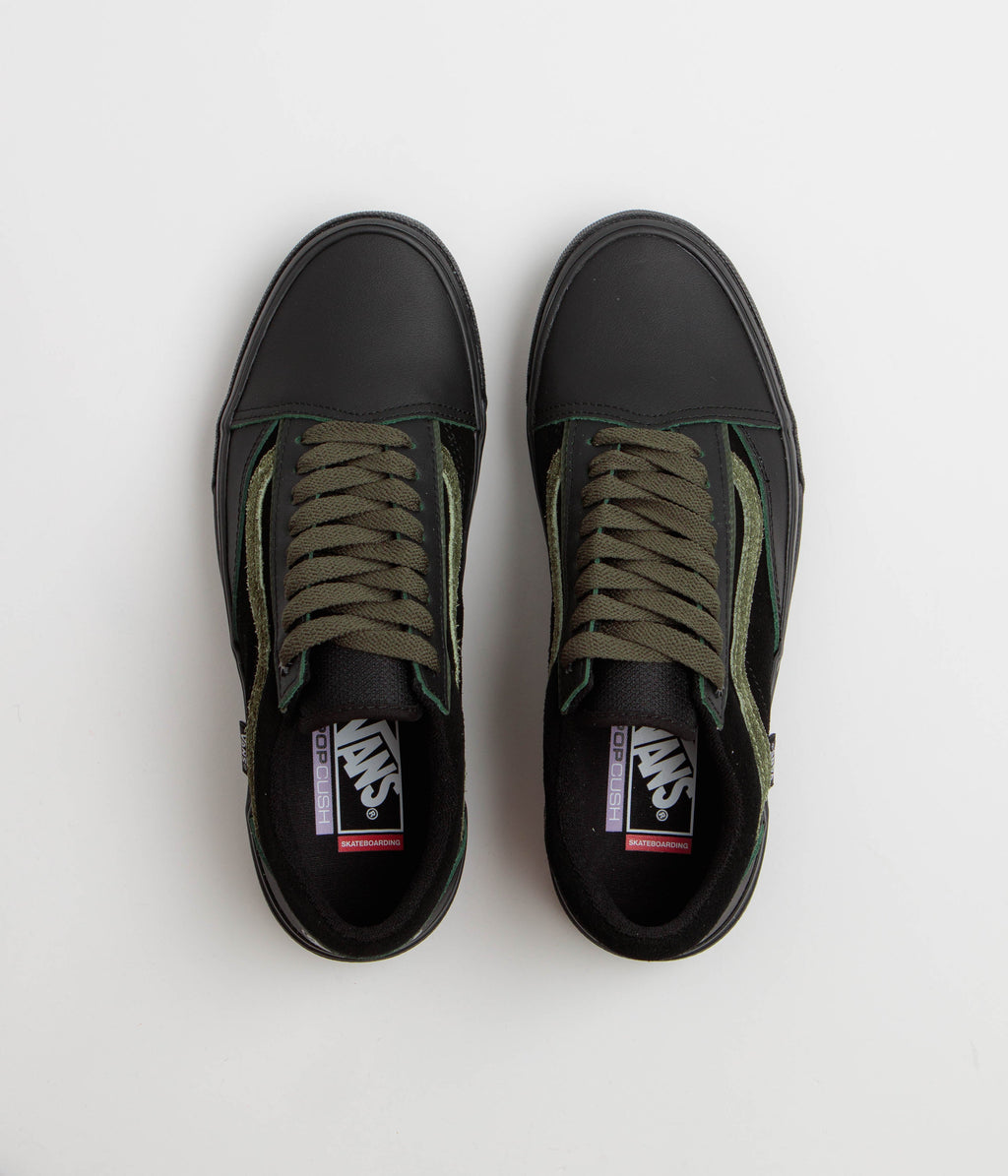 Vans Skate Old Skool Wafflecup Shoes - Willow Green / Black