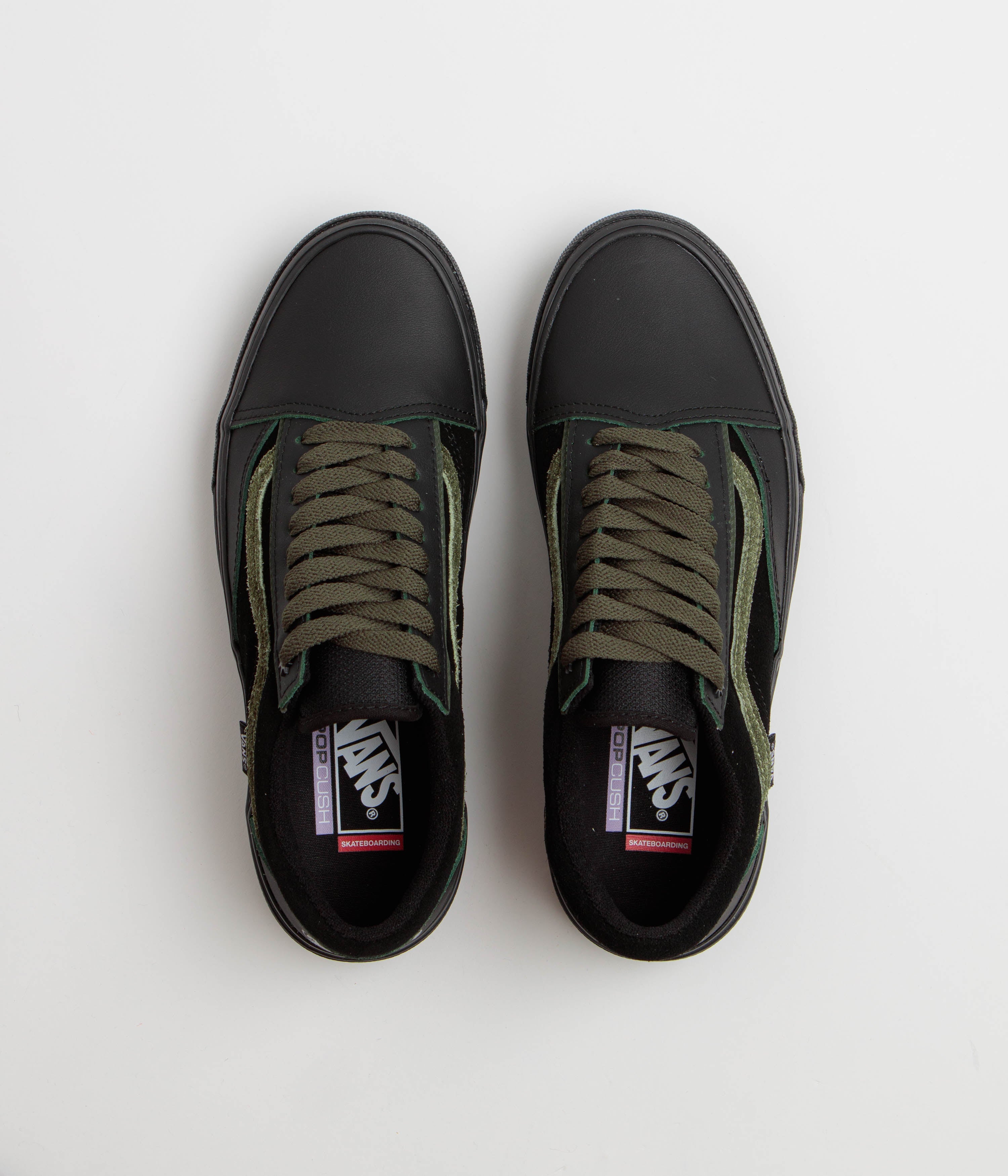 Vans Skate Old Skool Wafflecup Shoes - Willow Green / Black
