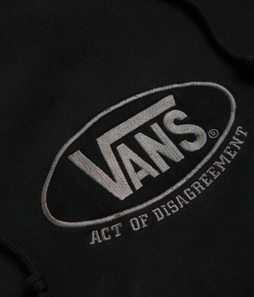 Vans x SlamJam AOD Oval Logo Hoodie - Washed Black