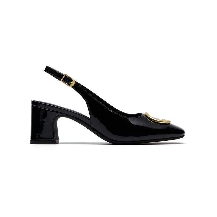Womens - Fernie Sling Black Pat Lea