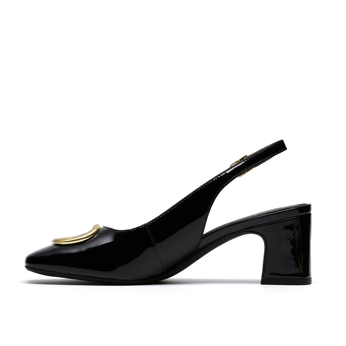 Womens - Fernie Sling Black Pat Lea