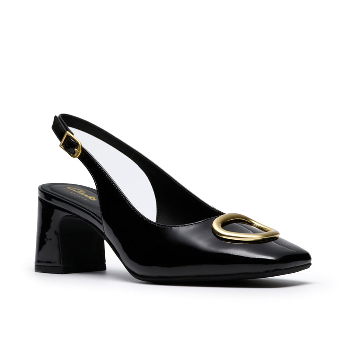 Womens - Fernie Sling Black Pat Lea