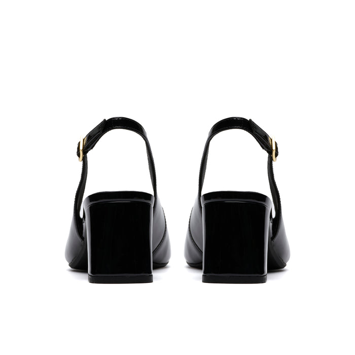 Womens - Fernie Sling Black Pat Lea