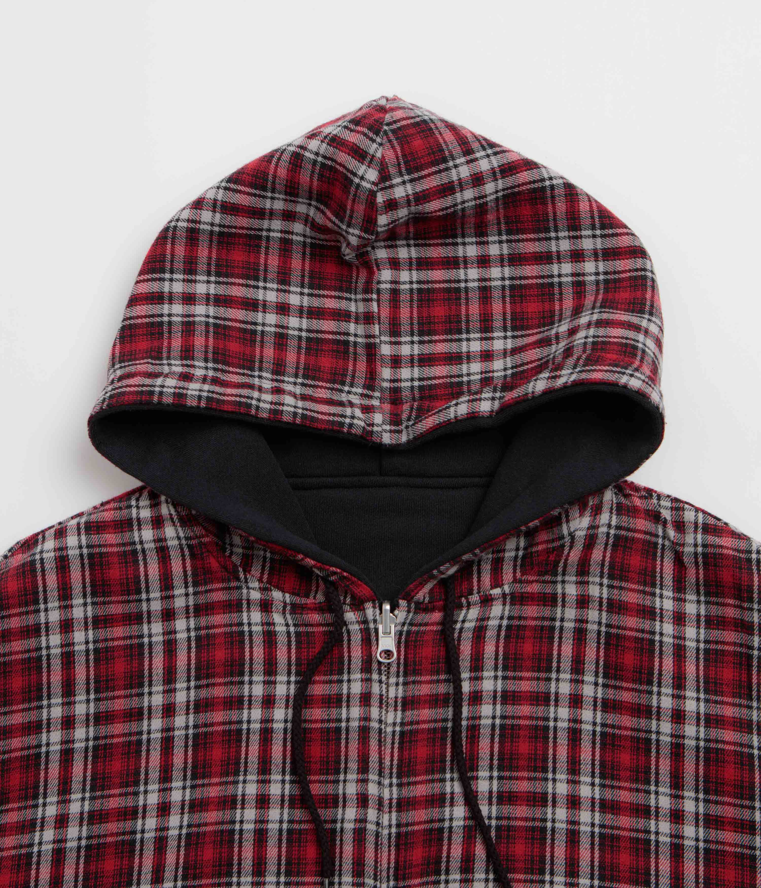 Yardsale Reversible Flannel Hoodie - Red / Black