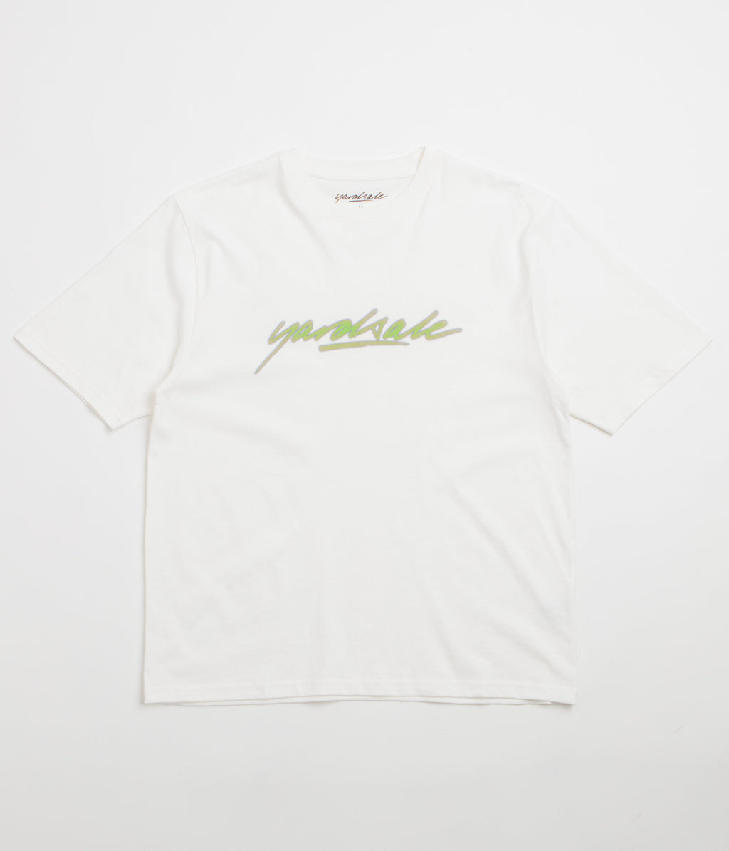 Yardsale Script T-Shirt - White / Green