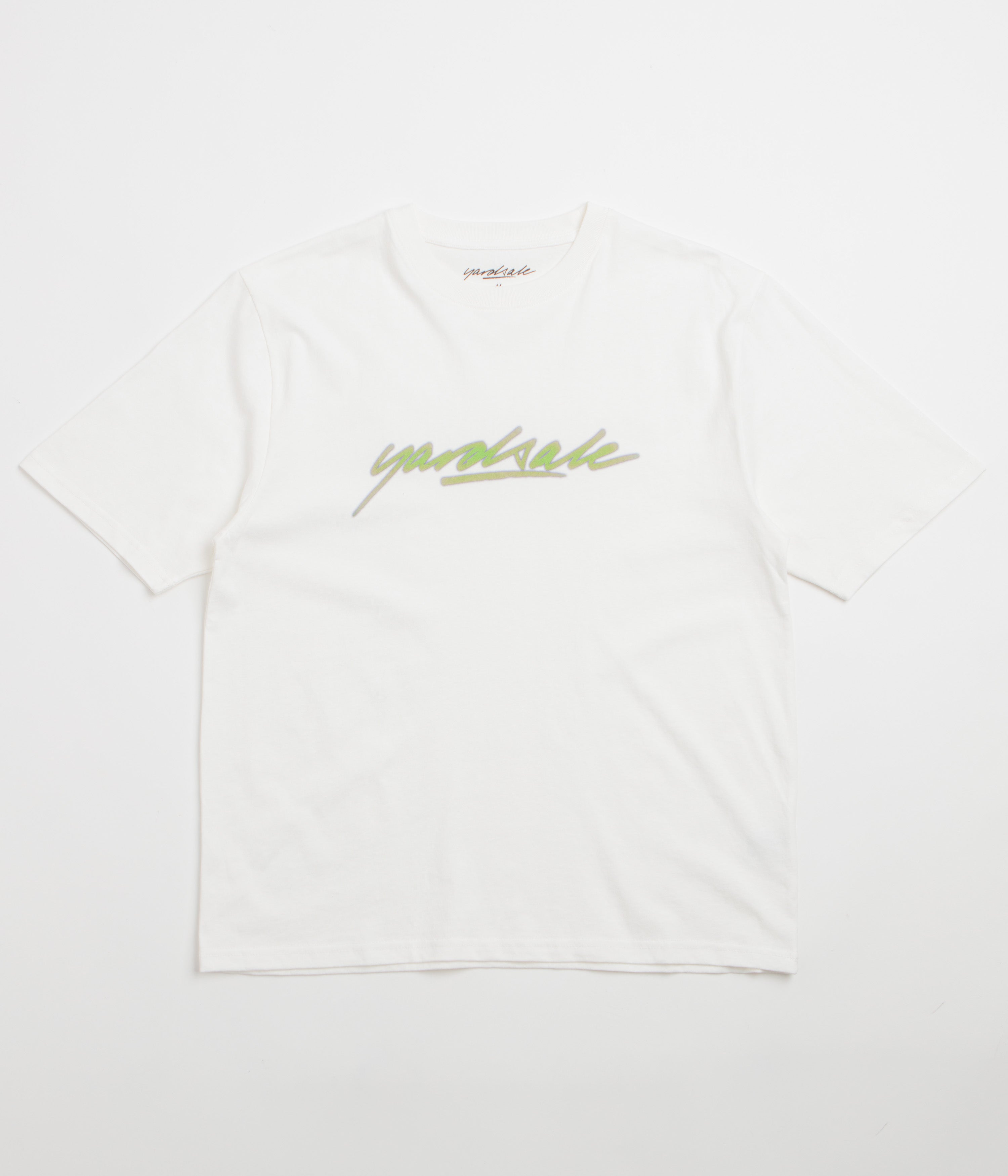 Yardsale Script T-Shirt - White / Green