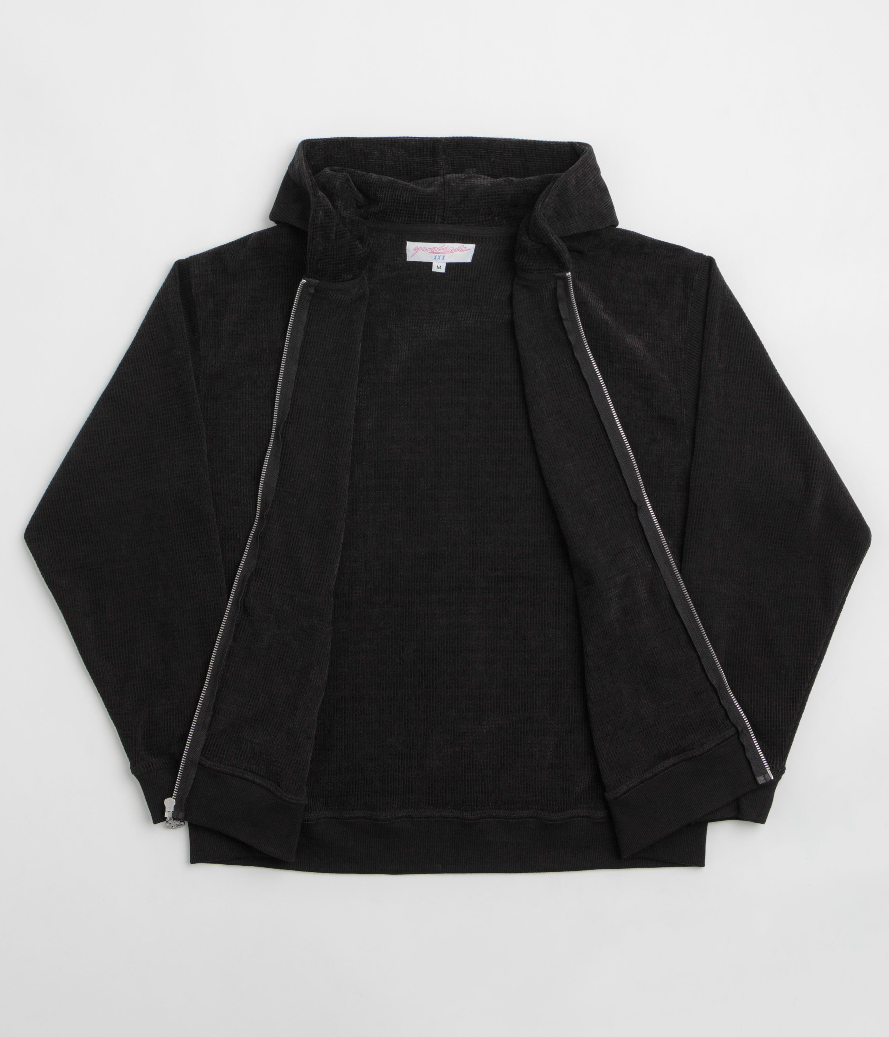 Yardsale Sprayed Waffle Full Zip Hoodie - Black