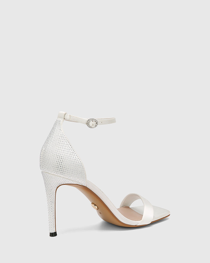 Yessica Ivory Recycled Satin Stiletto Heel